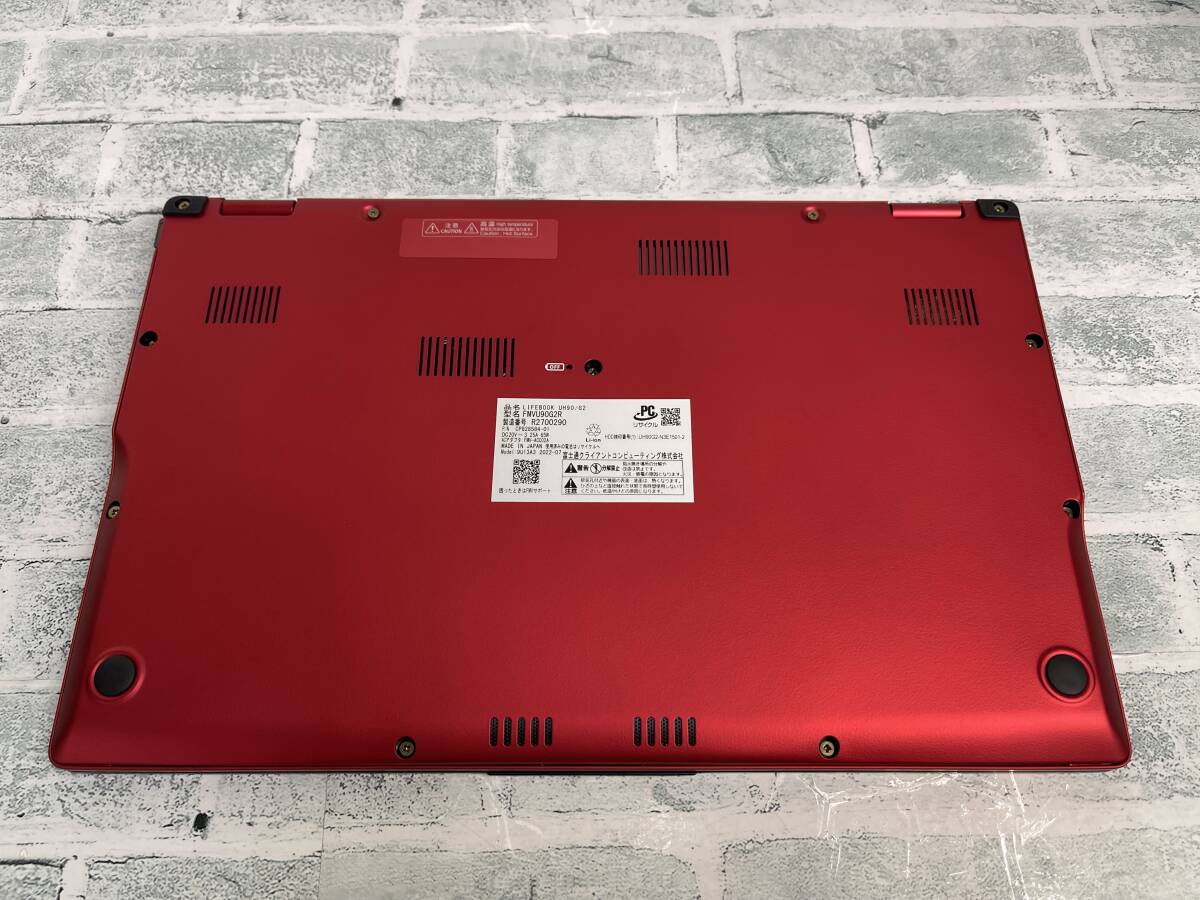 富士通 LIFEBOOK UH90/G2 超軽量 第12世代Intel Core i7-1255U メモリ8GB+SSD512GB Office2021 指紋認証 13.3型FHD Win11 送料無料 N7J1023_画像7
