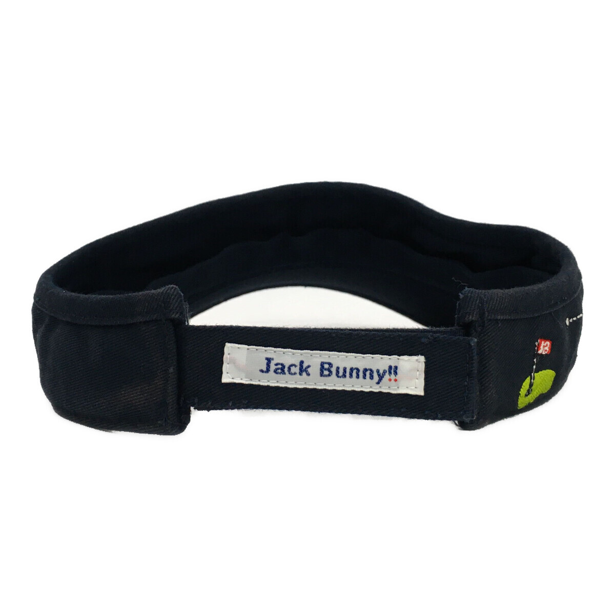 coco 中古【値下げ】ジャックバニーJackBunny!!サンバイザー フリー ネイビー ドラえもん 刺しゅうロゴ レターパックプラス発送可K017287_画像3