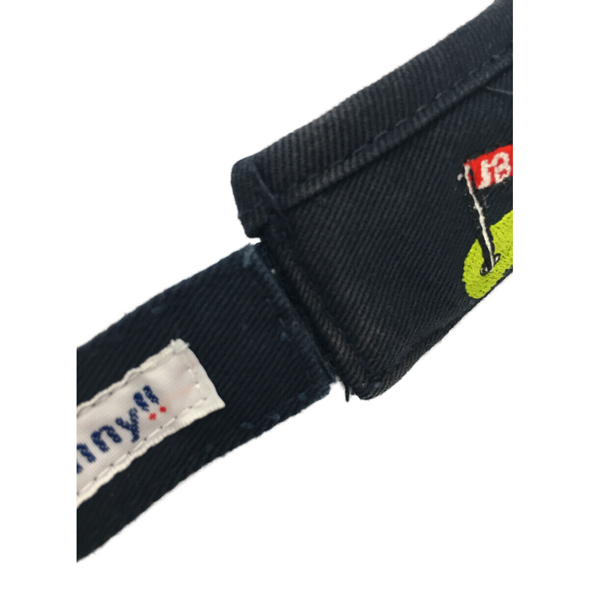 coco 中古【値下げ】ジャックバニーJackBunny!!サンバイザー フリー ネイビー ドラえもん 刺しゅうロゴ レターパックプラス発送可K017287_画像7