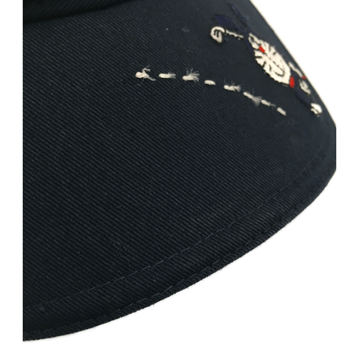 coco 中古【値下げ】ジャックバニーJackBunny!!サンバイザー フリー ネイビー ドラえもん 刺しゅうロゴ レターパックプラス発送可K017287_画像8