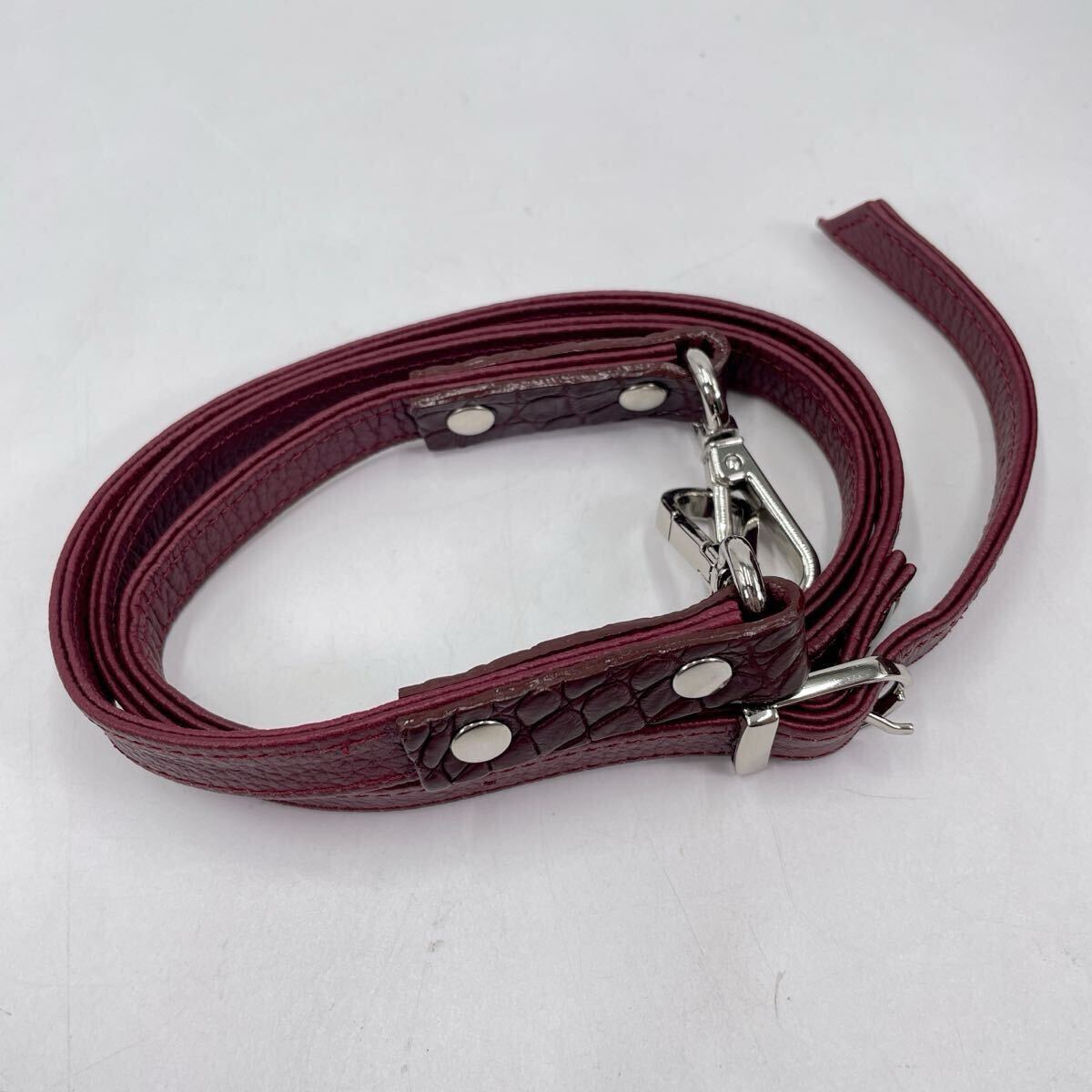 極美品 ■ JRA認(rèn)定 クロコダイル ハンドバッグ ショルダーバッグ 2way ■ マットクロコ ポロサス ボルドー ワニ革 鰐革 ミニ センター取り