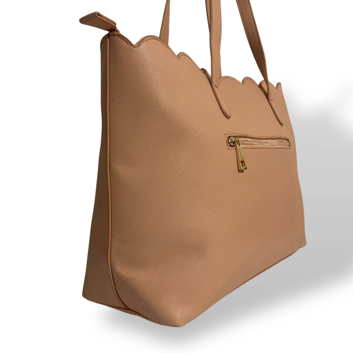 １円〜 ◇格安スタート◇ Lig Lisa ピンク フェイクレザー ロゴ金具 トートバッグ ワンショルダーバッグ ビジネスバッグ A4収納可能_画像3