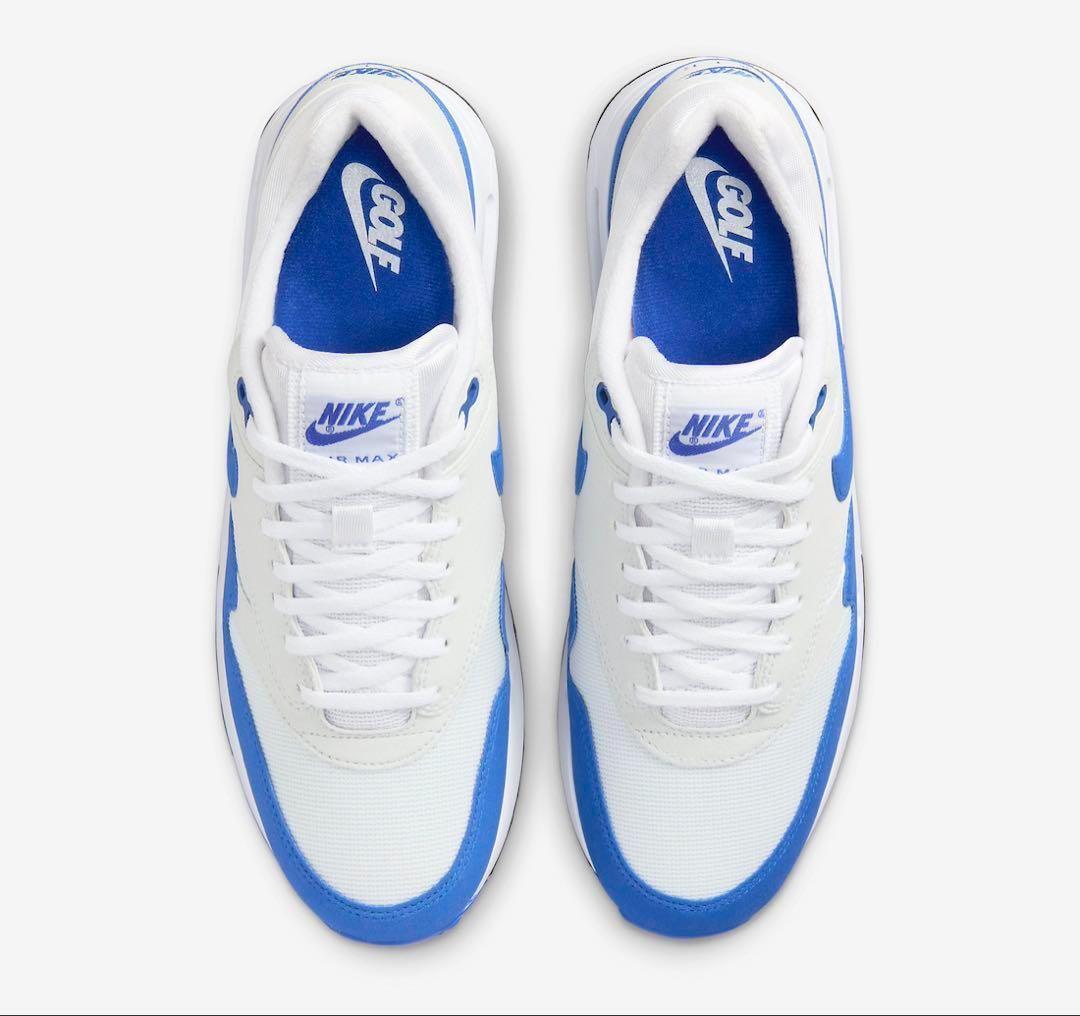 新品 26.5cm ナイキ エア マックス 1 '86 OG GOLF シューズ NIKE AIR MAX 1 '86 OG GOLF スニーカー シューズ スポーツ ゴルフ 人気 白 青