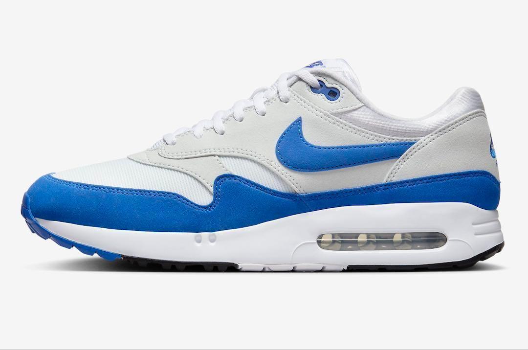 新品 26.5cm ナイキ エア マックス 1 '86 OG GOLF シューズ NIKE AIR MAX 1 '86 OG GOLF スニーカー シューズ スポーツ ゴルフ 人気 白 青