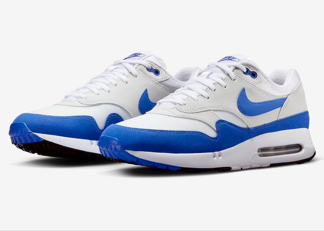 新品 26.5cm ナイキ エア マックス 1 '86 OG GOLF シューズ NIKE AIR MAX 1 '86 OG GOLF スニーカー シューズ スポーツ ゴルフ 人気 白 青