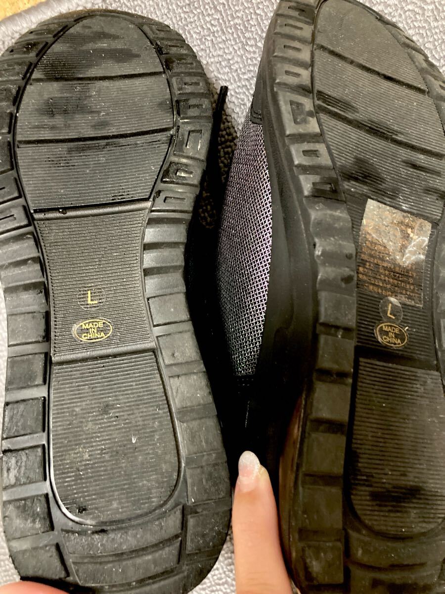 MUUM キラキラエアソールスニーカー Lサイズ（24.0〜24.5)玉虫色×黒【超美品・お値下げしました】_画像7