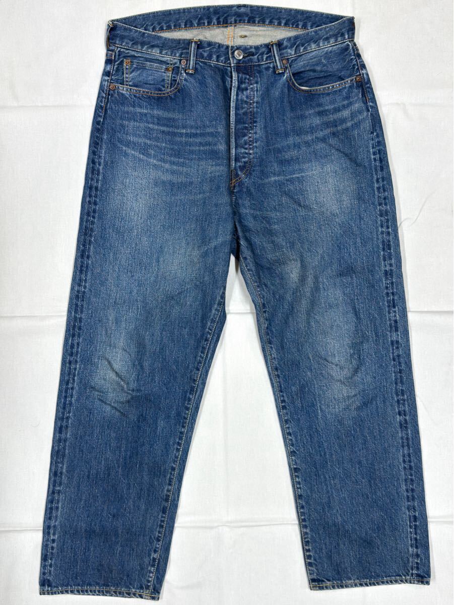 A.PRESSE Washed Denim Wide Pants アプレッセ ウォッシュド ワイド デニムパンツ AP-4002 インディゴ 32インチ