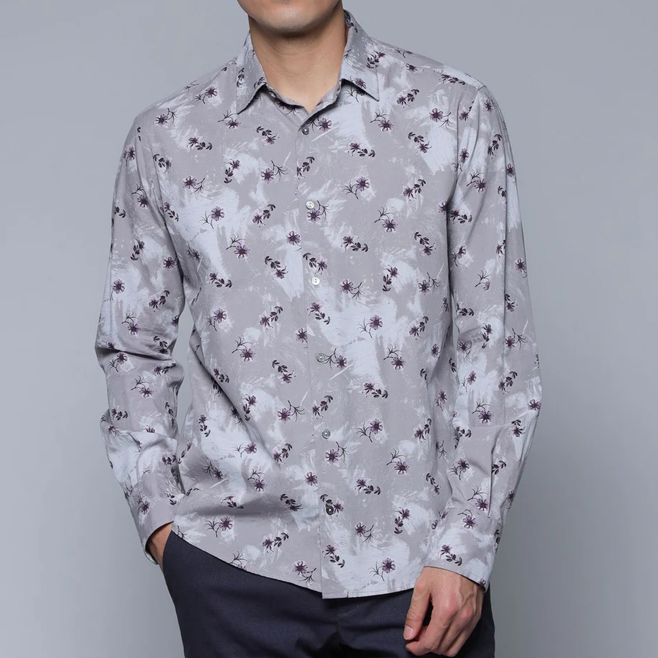 EPOCA UOMO 23SS フラワープリントシャツ 48 定価33,000円 エポカ ウォモ