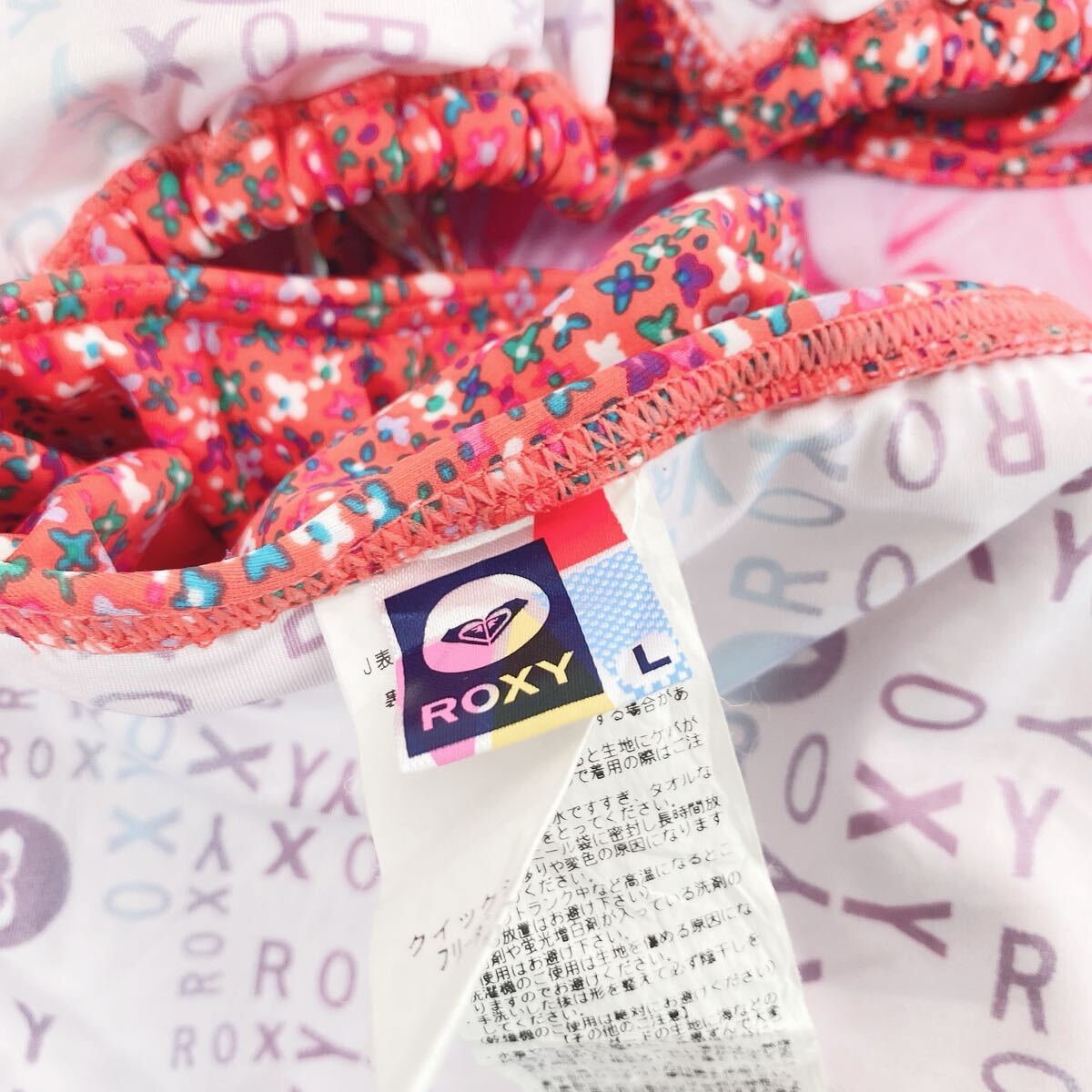 346 ROXY ハイレグ　ビキニ　水著　整理品　Lサイズ　匿名配送