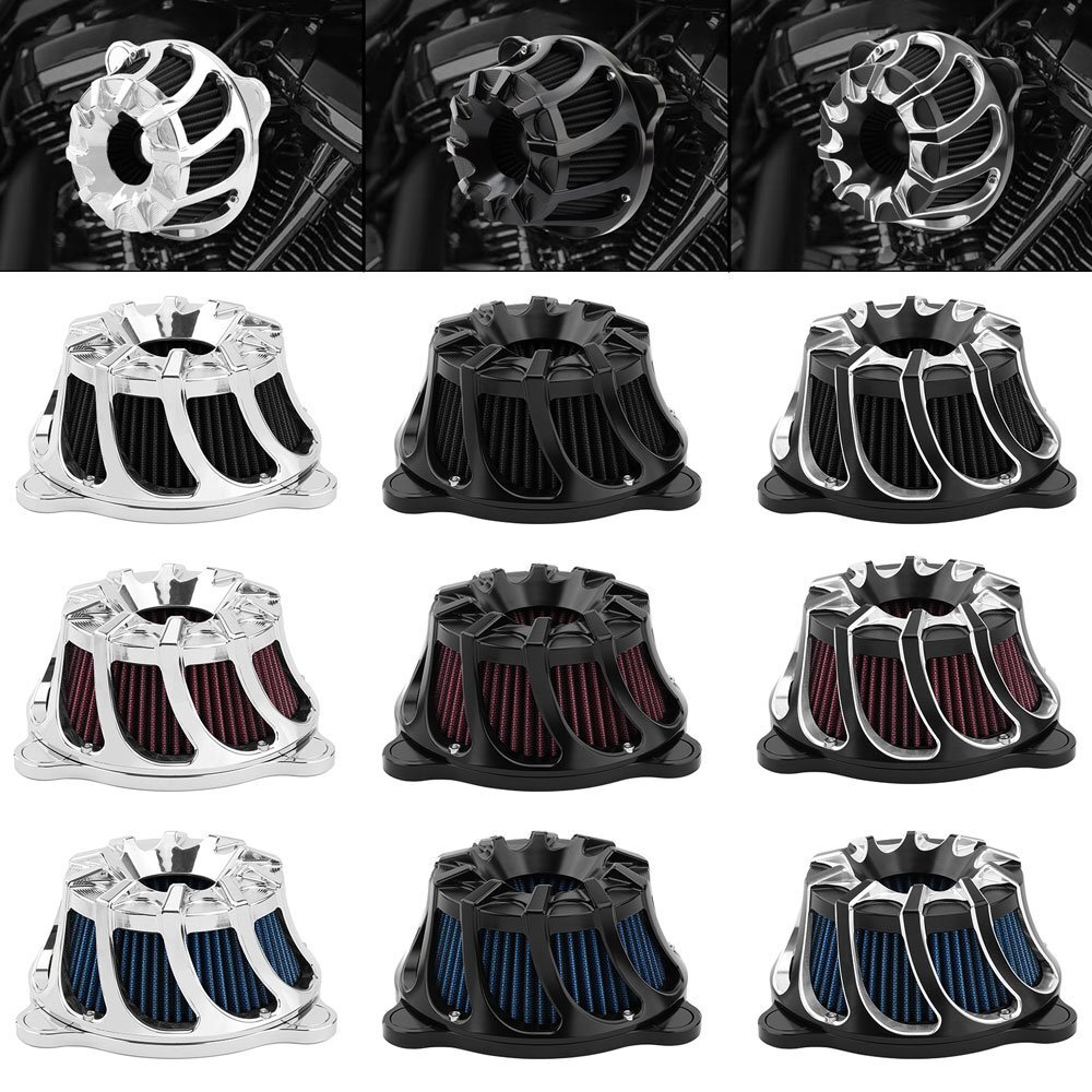 送料無料.. ハーレー エアクリーナー フィルター スポーツスター XL883 XL1200 X48 X72 Iron883 1991-2023 CNC Sportster-FF-B アルミ