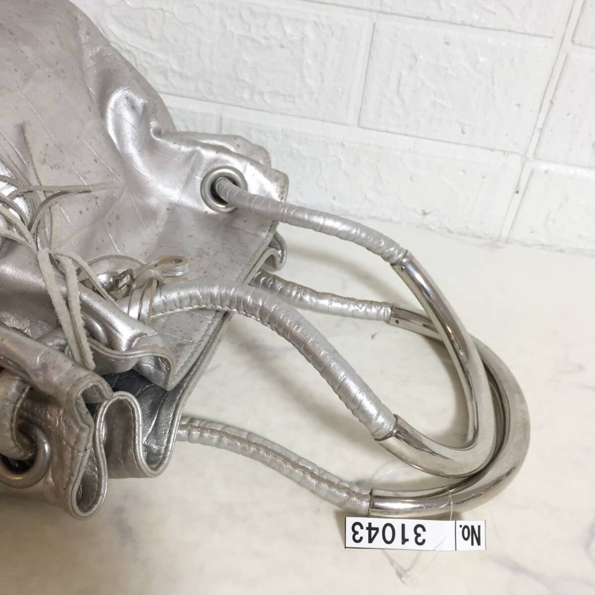 no31043 FURLA Furla натуральная кожа крокодил type вдавлено плечо .. плечо большая сумка 