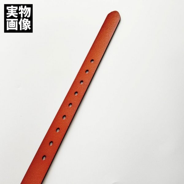 レディース　ベルト　キャメル　ブラウン　茶色　ゴールド　100cm　レザー　本革　柔らかい　馴染む　カジュアル　デニム　幅2.8cm