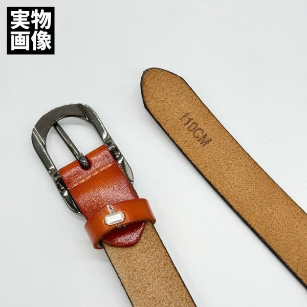ベルト　レディース　キャメル　ブラウン　茶色　100cm　レザー　本革　シンプル　馴染む　柔らかい　牛革　デニム　ジーンズ　おしゃれ