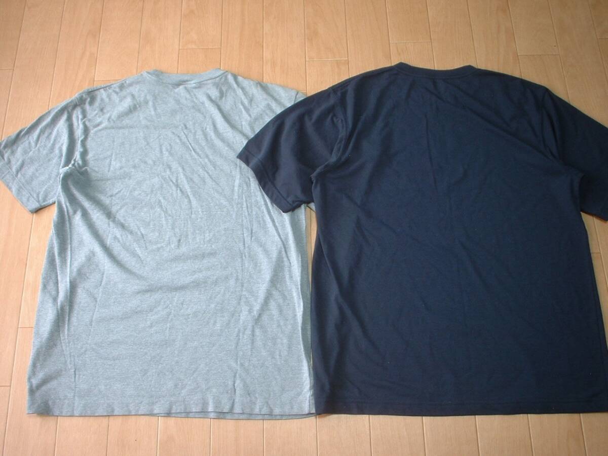即戦力2著セットmont bellアウトドアクルーネックTシャツLメンズ正規(guī)1104962モンベル霜降り杢サックス紺ネイビーOUTDOORアルパイン