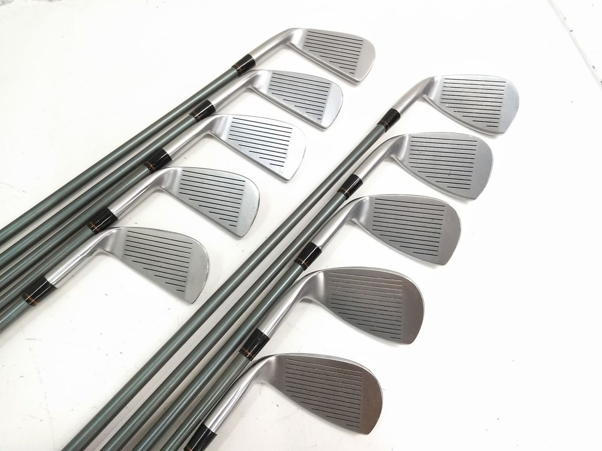 ?10本セット HONMA ホンマ LB-606 H＆F CAVITY 3I-11I /S アイアン カーボンシャフト FLEX-R-1 黒モグラ 星1 0616-46N @160 ?