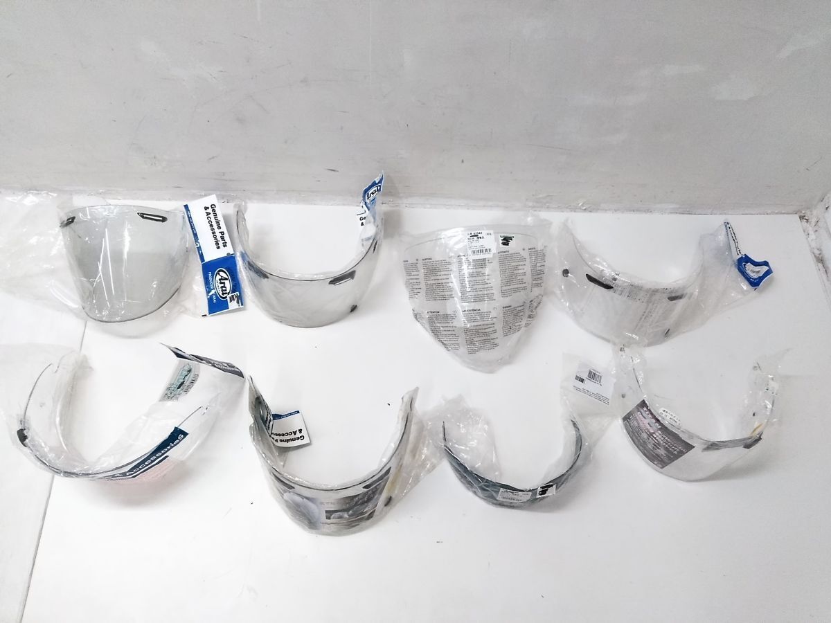 □シールド 8點(diǎn) まとめセット Arai アライ SHOEI ショウエイ バイク ヘルメット 0621-38 @100□