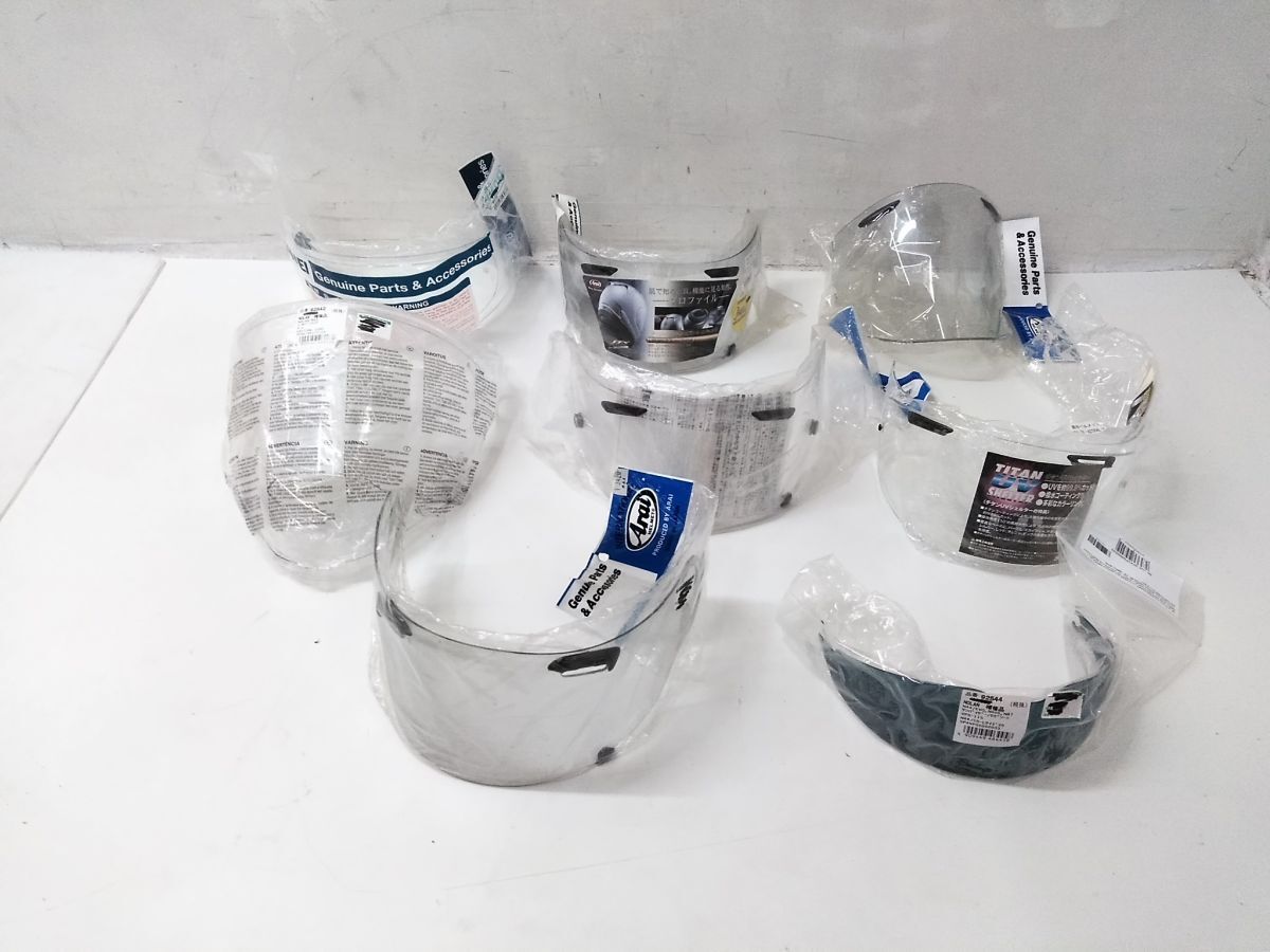 □シールド 8點(diǎn) まとめセット Arai アライ SHOEI ショウエイ バイク ヘルメット 0621-38 @100□