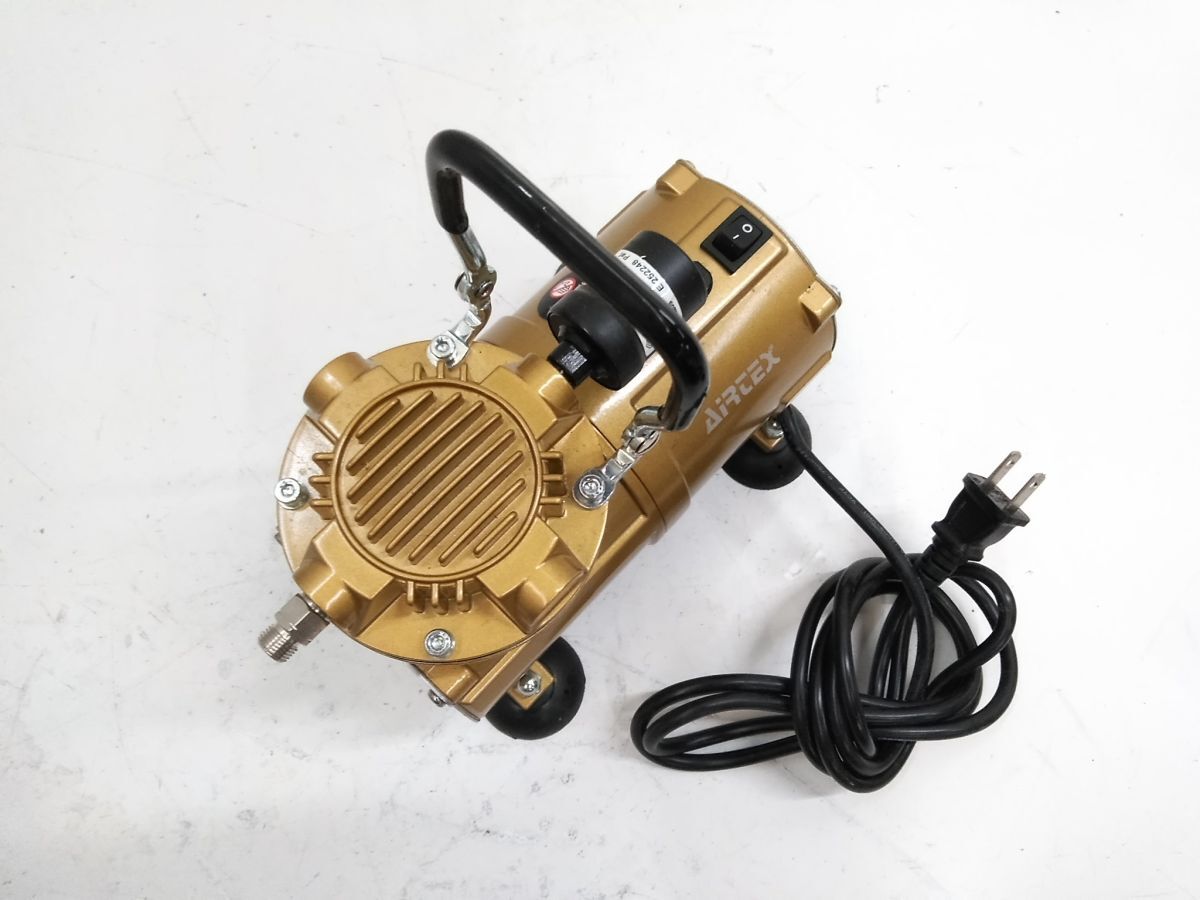 ?エアテックス 3點セット コンプレッサー APC-017 エアブラシ XP-725 レギュレーター MAFR-200 ステンシルカタログ付き 0621-18F @100?