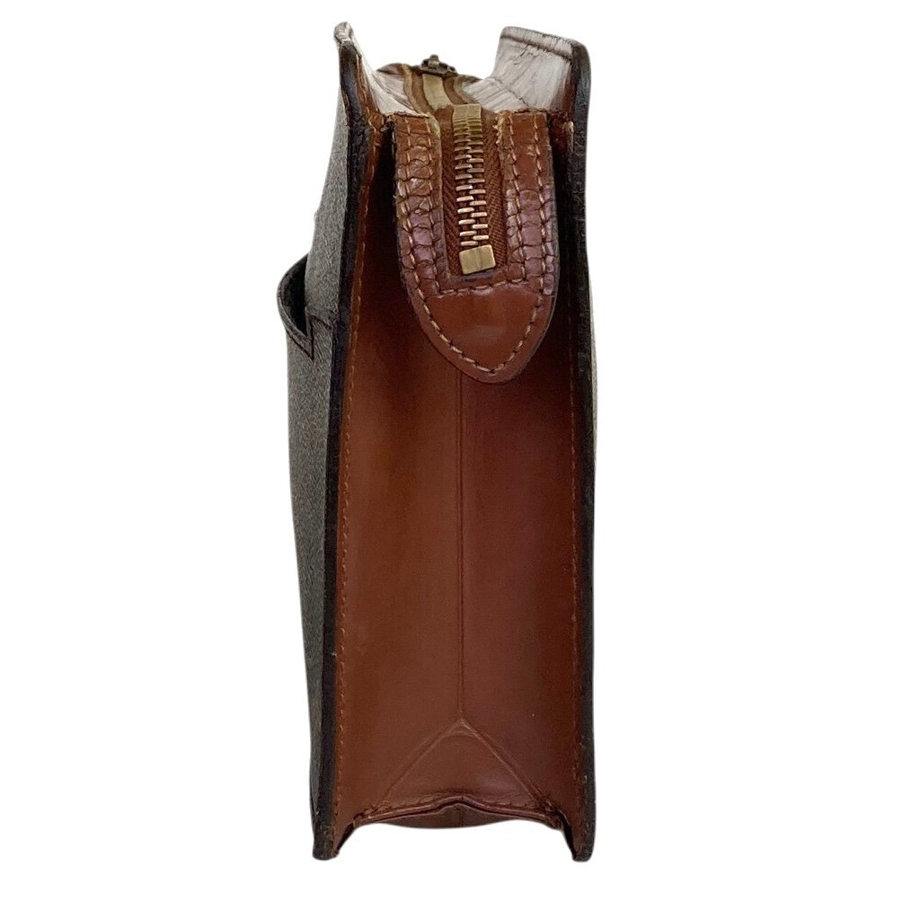 【1円～】ルイヴィトン LOUIS VUITTON バッグ セカンドバッグ クラッチバッグ ポシェット オム M51795 TH0993 レザー ブラウン 中古