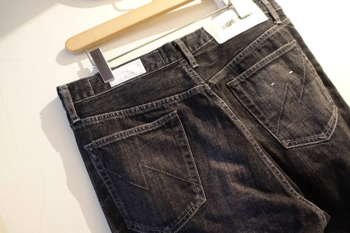 ネイバーフッド　25SS　デニム　パンツ　ブラック　251 DP-BASIC LARGE サイズL 251XBNH-PTM05 WASHED DENIM DP BASIC PANTS 定価34100円