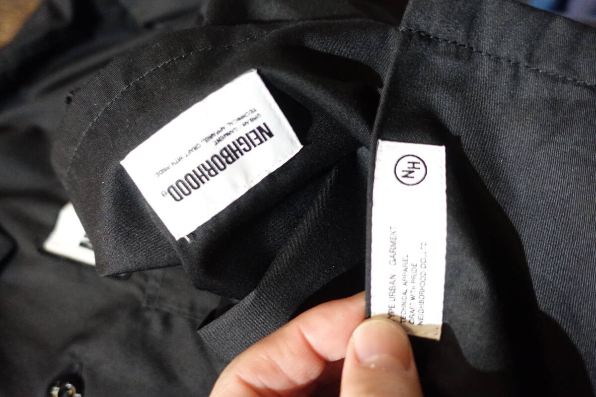 neighborhood　ネイバーフッド　ワッペン　バックプリント　シャツ　241TSNH-SHM01 サイズS　美品