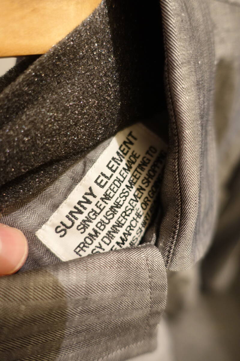 SUNNY ELEMENT サニーエレメント　シャツ　25SS　60％コットン 40%リネン　Countory Shirt カントリーシャツ _画像3