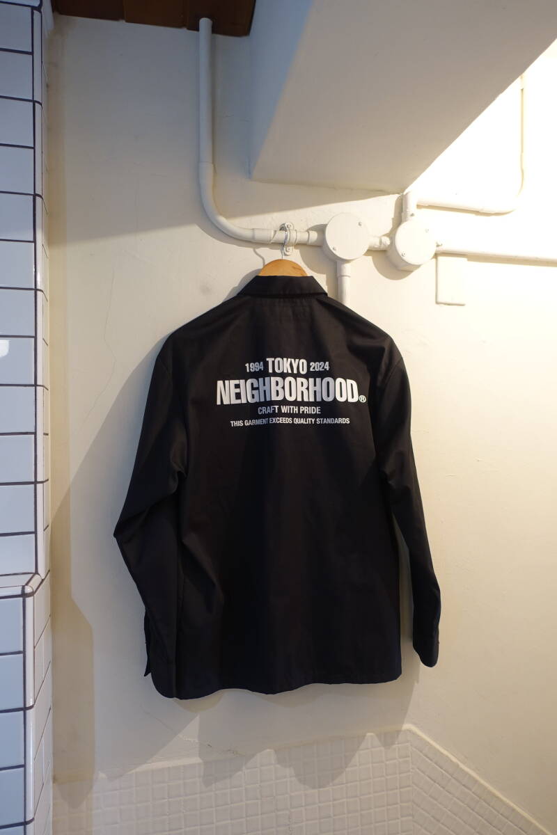 neighborhood　ネイバーフッド　ワッペン　バックプリント　シャツ　241TSNH-SHM01 サイズS　美品