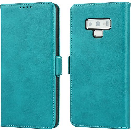 Galaxy Note9 ケース 手帳型 SC-01L ード入れ スタンド機能 落ち着いた色 レトロ ターコイズ 715