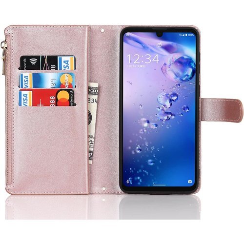 AQUOS Zero6 ケース 手帳型 ショルダー ク ディケース カード入れ スマホケース 携帯カバー ピンク 1086