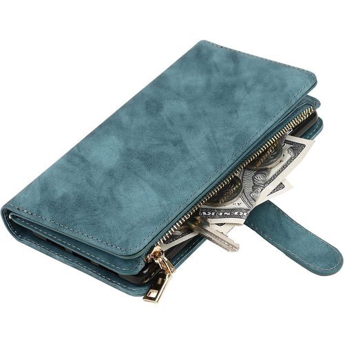 Eastwave for OPPO Reno7 A R 銭入れ ファスナーポケット付き PUレザー 6色 ブルー 1802