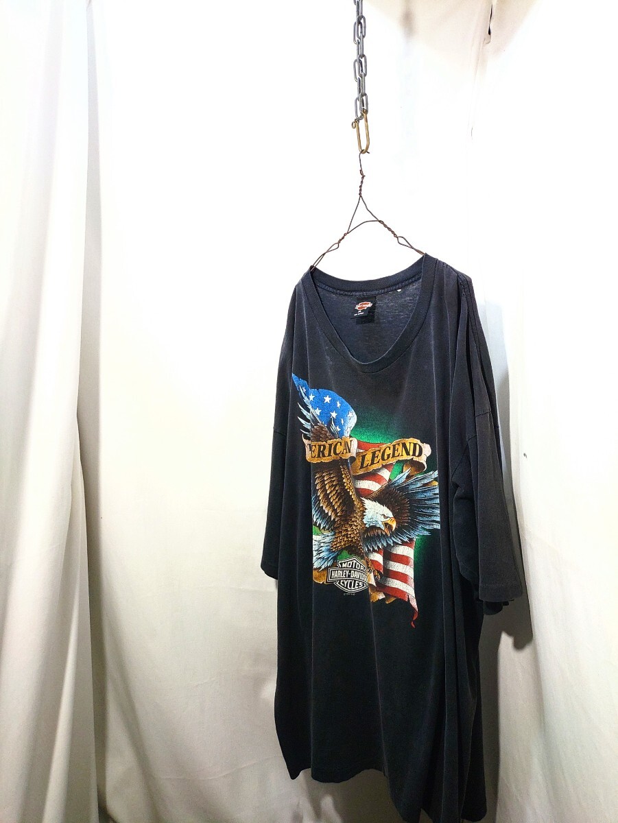 Vintage Harley davidson holoubek t-shirt 90s ハーレー ダビッドソン ホウロウベック USA製 イーグル バー&シールド Tシャツ ビンテージ_画像10