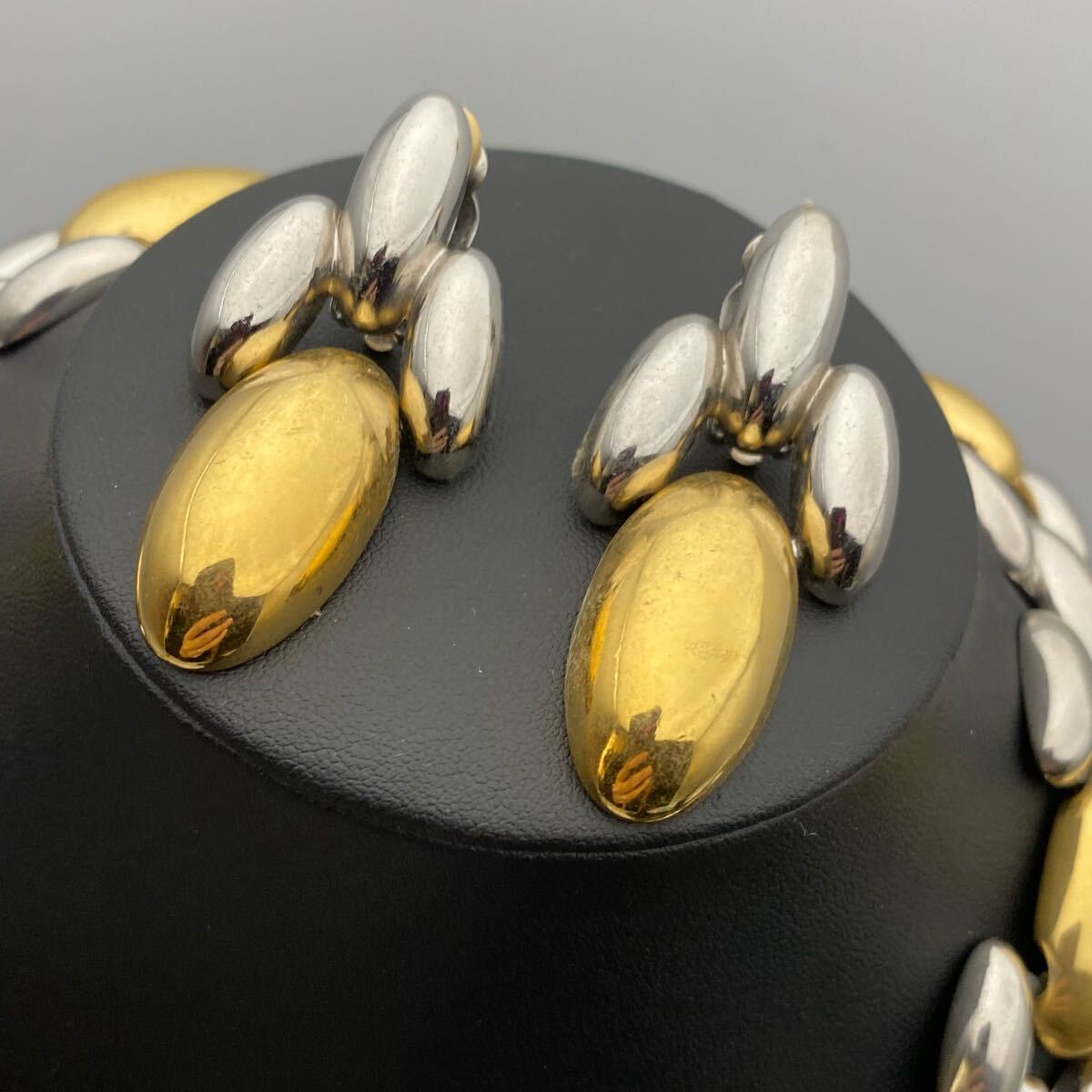 【希少?極美品】GIVENCHY ジバンシー ネックレス チョーカー イヤリング ネックレス チョーカー 大ぶり ゴールド コスチュームジュエリー