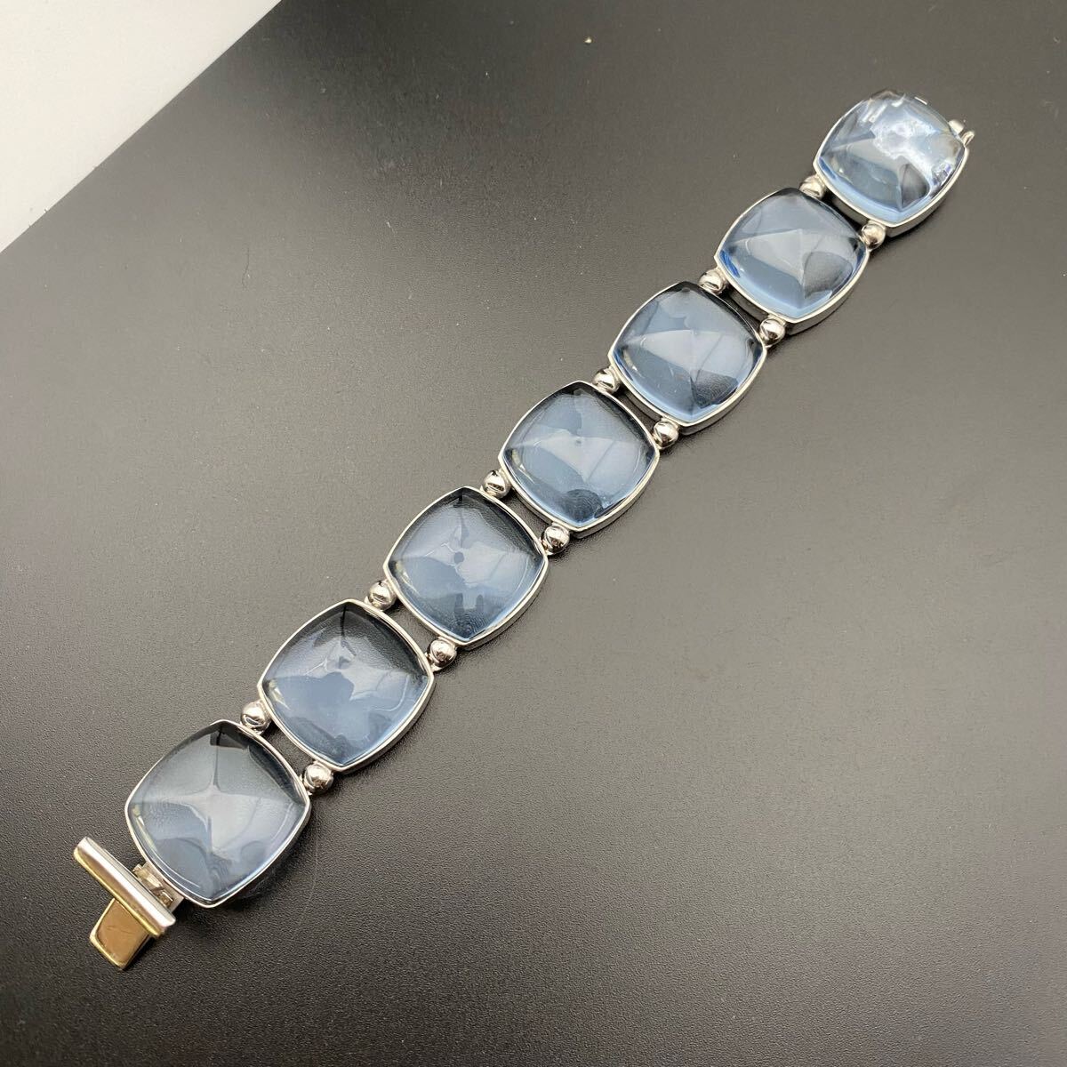 【超希少?未使用保管品】Baccarat バカラ ブレスレット バングル カラーストーン メディチ silver925 スターリングsilver 大ぶり 7P