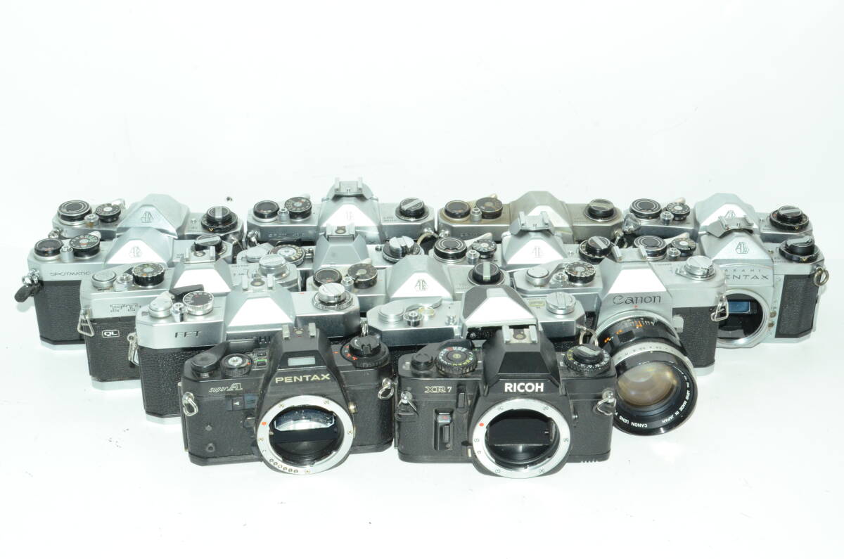 【外観并級以下】ジャンク フィルム一眼機械式15個まとめてCanon PENTAXなど色々　#e9031