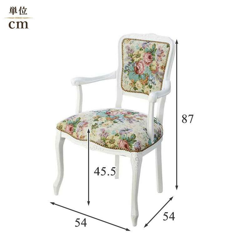NMU DC ITA 2脚 ダイニングチェア アームチェア 花柄 ダイニング