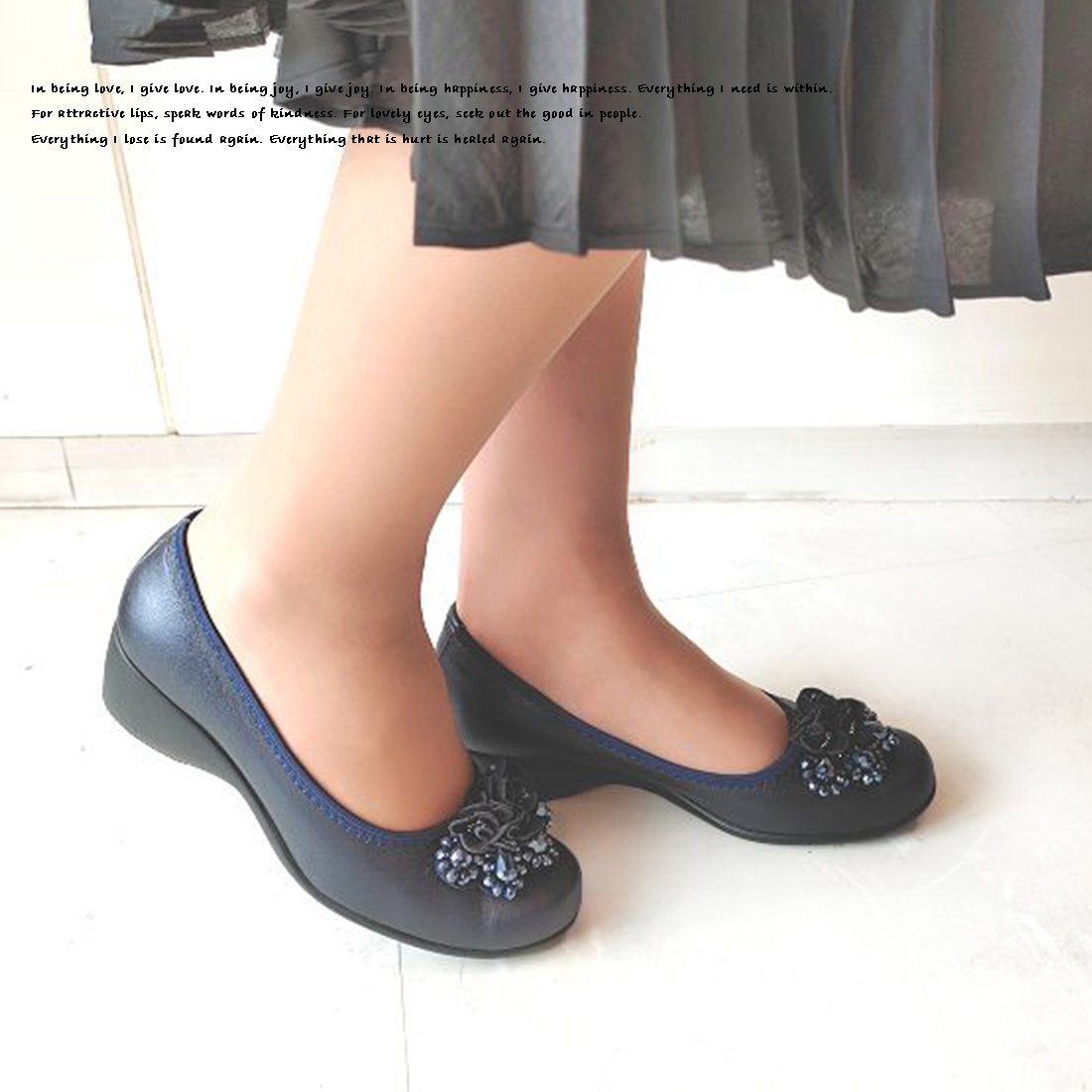 37lk 送料無料 ファーストコンタクト パンプス 日本製 ビジュー 痛くない 母の日 ウェッジ コンフォート 走れる カジュアル オフィス 通_画像8