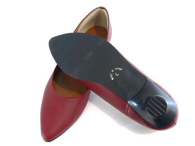39lk 全国送料無料 パンプス レディース ローヒール 痛くない ぺたんこ 日本製 スムース 結婚式 走れるパンプス (レッド）_画像8