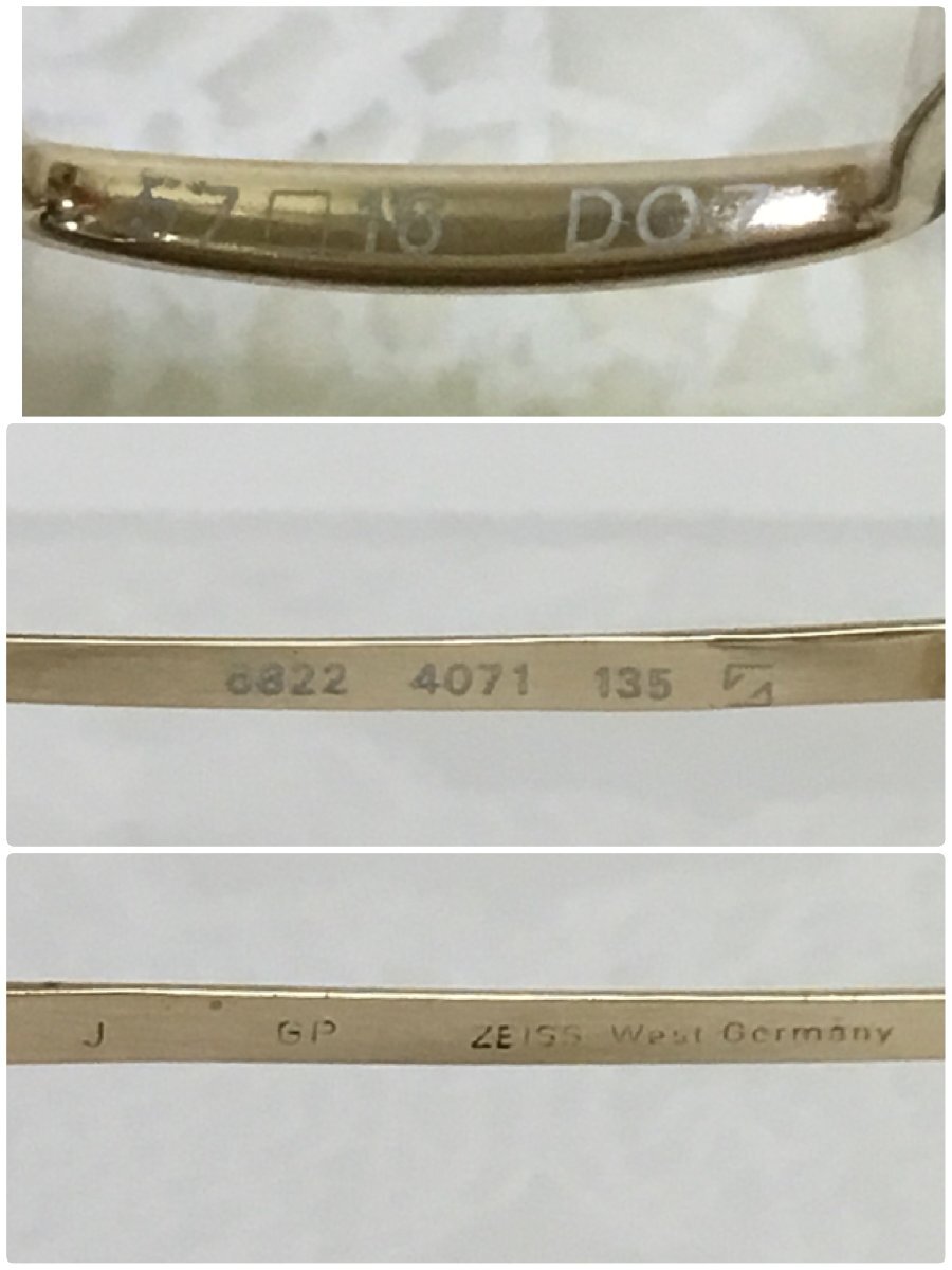 [ хранение товар /CH] хорошая вещь ZEISS zeiss West Germany очки очки солнцезащитные очки рама оттенок золота RS0608/0000