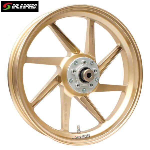 ゲイルスピード GSX-R600/R750 アルミ鍛造ホイールTYPE-E フロント350-17 ゴールド ガラスコーティング仕様 29455001Q