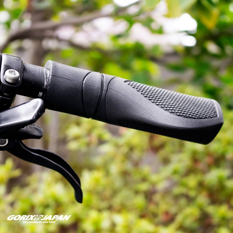 GORIX ゴリックス 自転車グリップ エルゴグリップ 128mm 沖撃吸収 ノンスリップ グリップ力 ハンドルグリップ グリップ (GWR 1971)