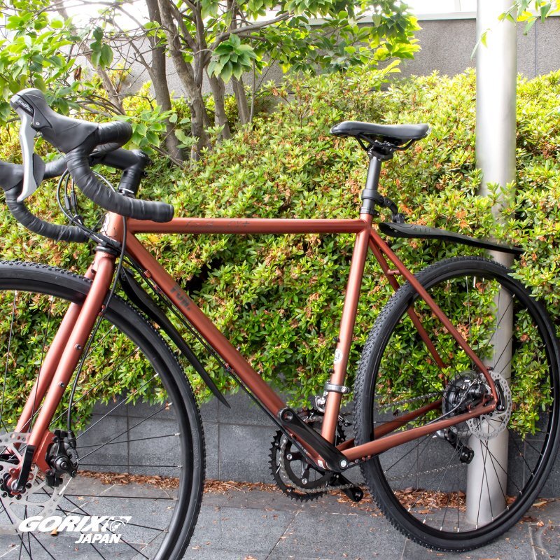 GORIX ゴリックス 自転車(chē) 泥よけ ロードバイク エアロフェンダー前后セット クロスバイク 700c フロント/リアフェンダー(GFD-R35)