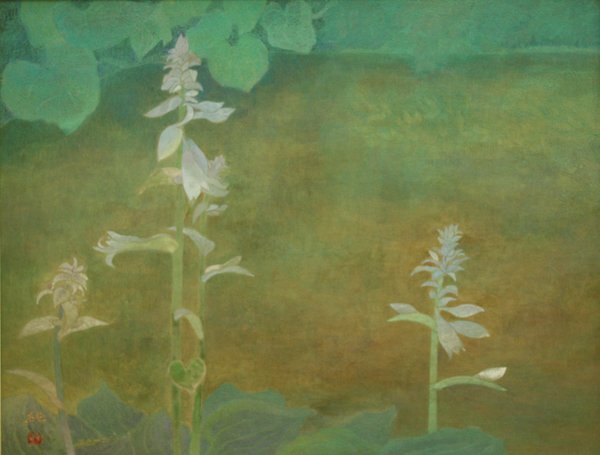 山岸 純 洋蘭 絵画 ☆新入荷◇山岸純 <花> 15号 日展特選 芸術院会員 京都 日本