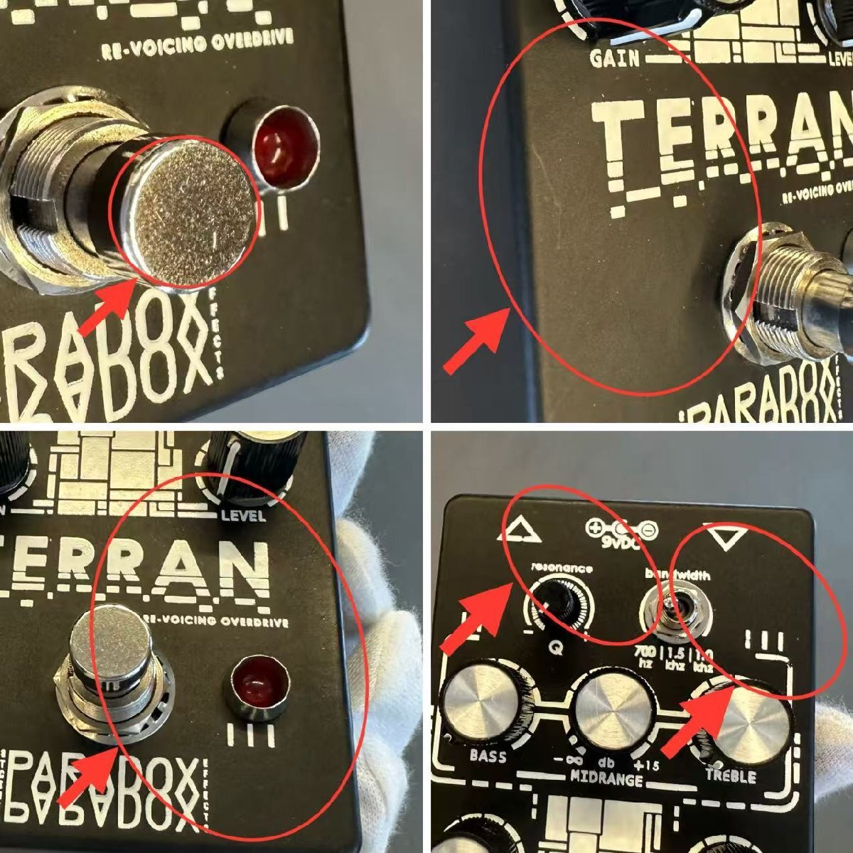 最落無し! Paradox Effects TERRAN / a49074 パラメトリックEQを搭載するミドル～ハイゲインオーバードライブ　1円