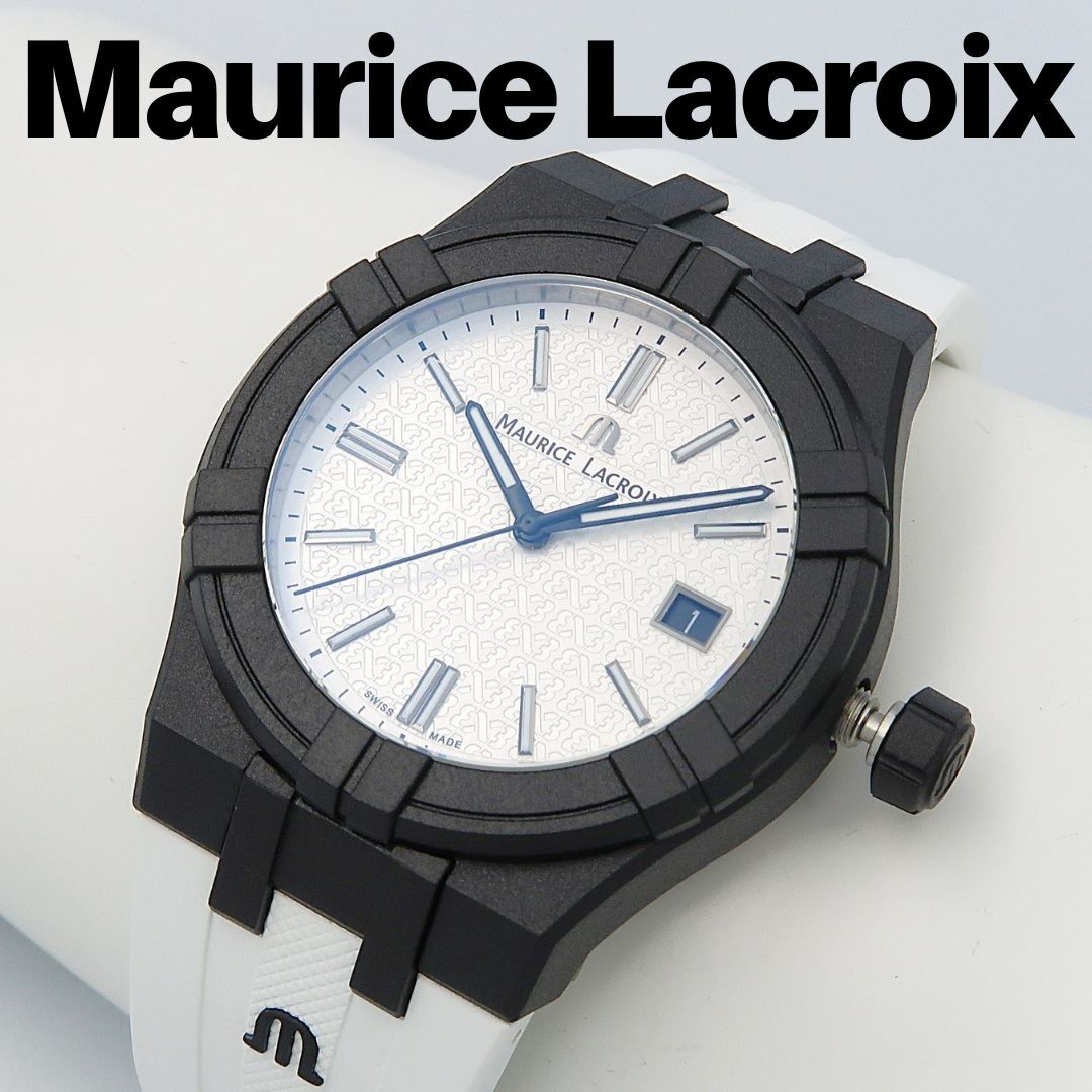 MAURICE LACROIX　モーリスラクロア　Aikon　白黒　アイコン #Tide　#タイド　AI2008-00YZ1-000-0　FIBA　バスケットボール