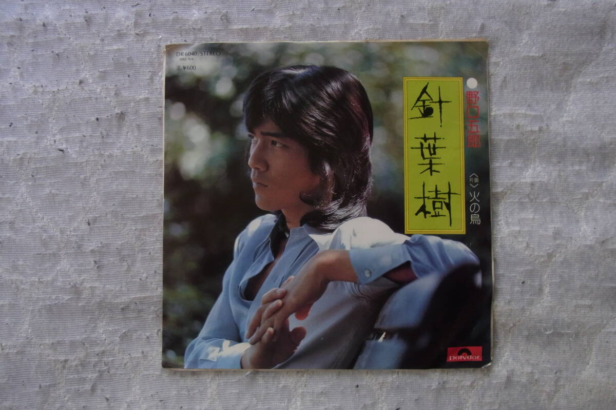 アイドル厳選1423: 野口五郎 針葉樹 シングルレコード_画像1