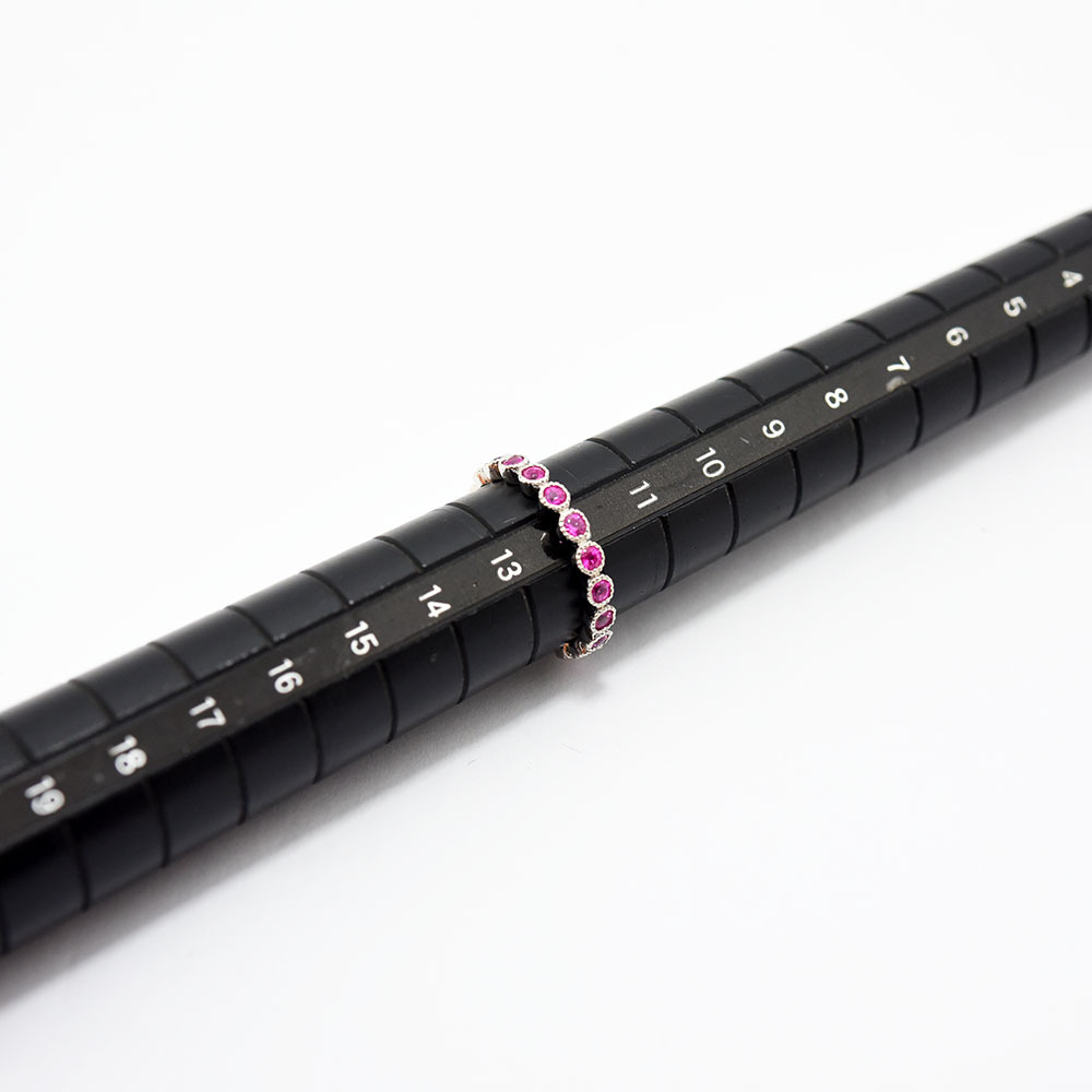 【緊急値下げ】 ルビー 0.70 リング K18WG 約12號(hào) 新品磨き仕上げ 中古
