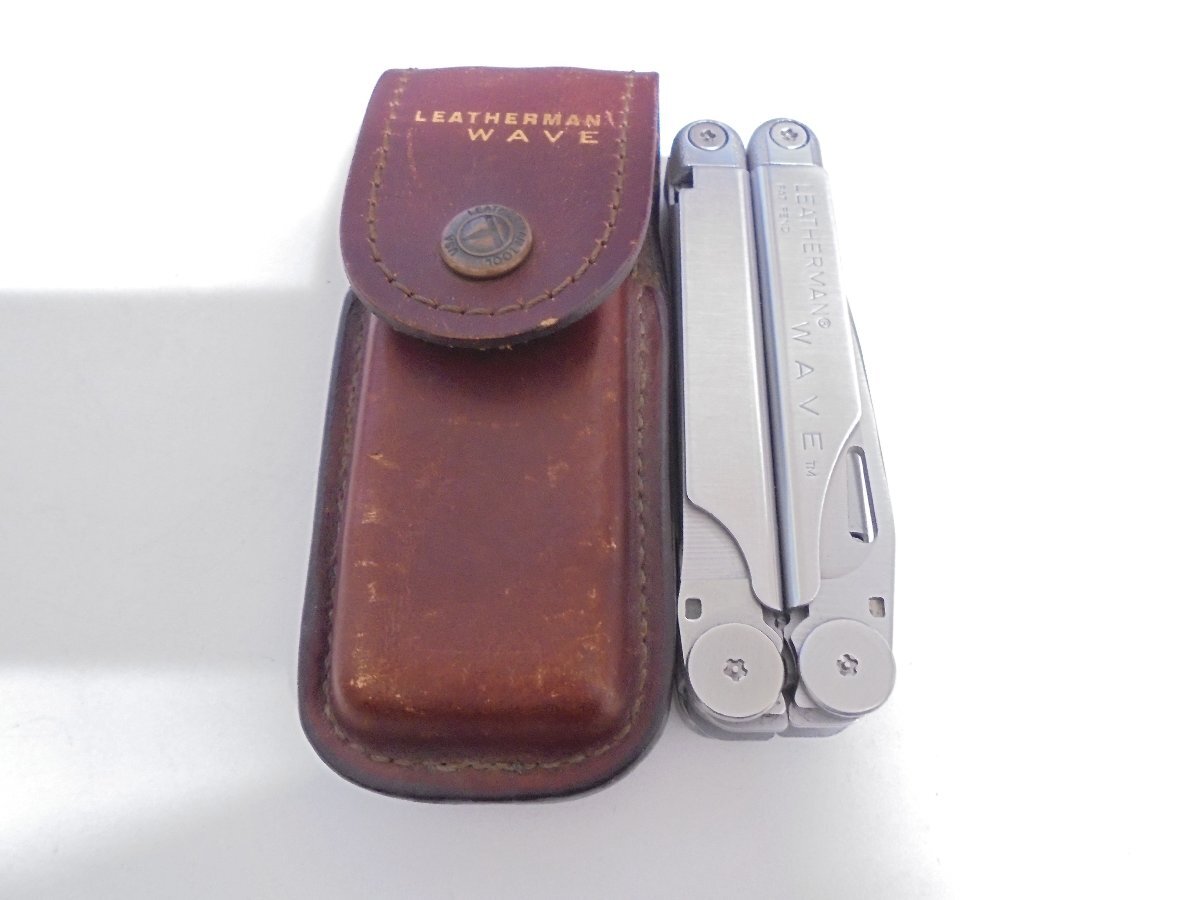 【41】1円～LEATHERMAN WAVE レザーマン ウェーブ 多機能ツール キズ 汚れ 僅かにサビ有り 現(xiàn)狀品