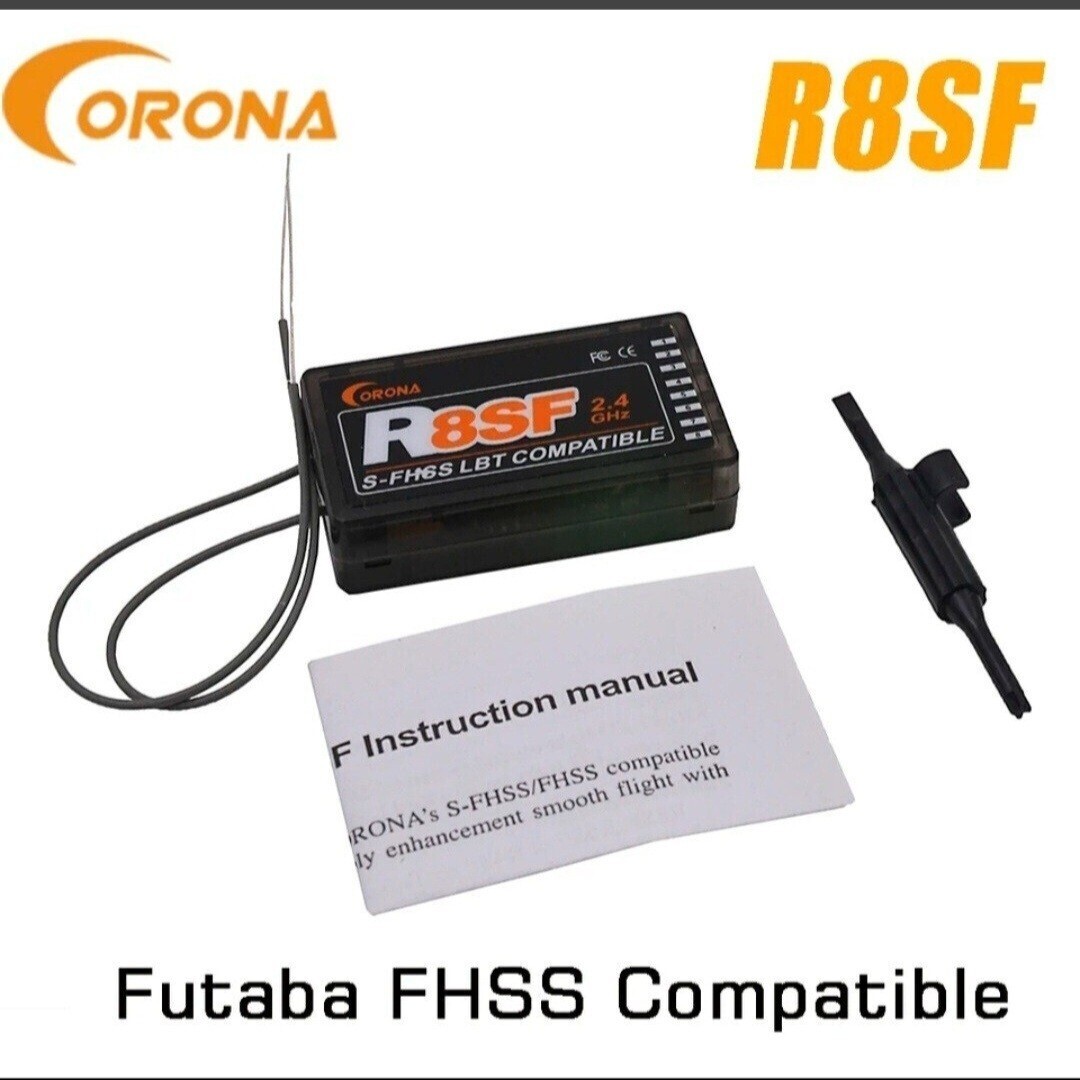即決価格　 Corona R8SF 8CH「S.BUS」 2.4G 受信機(jī) ラジコン Futaba プロポ S-FHSS T4YF T6J T6K T8J T10J T14SG T18MZ T18SZ 等