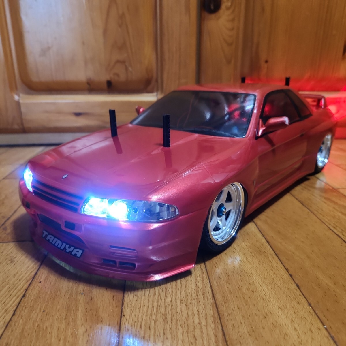  быстрое решение { бесплатная доставка } Tamiya товар Nissan Skyline GT-R # иллюминация имеется # радиоконтроллер корпус TAMIYA tt02 tt01 шасси 
