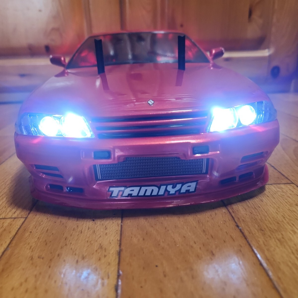  быстрое решение { бесплатная доставка } Tamiya товар Nissan Skyline GT-R # иллюминация имеется # радиоконтроллер корпус TAMIYA tt02 tt01 шасси 